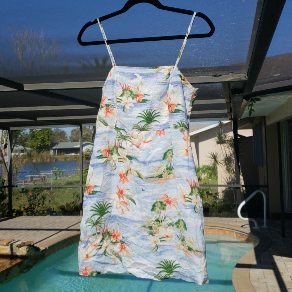 Tropical island beach cruise mini dress short
